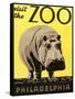 Poster Advertising Philadelphia Zoo, 1938-null-Framed Stretched Canvas