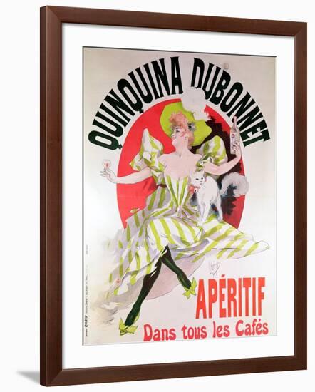 Poster Advertising "Quinquina Dubonnet" Aperitif, 1895-Jules Chéret-Framed Giclee Print