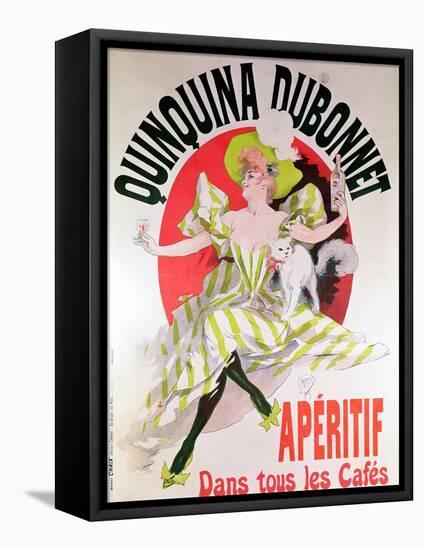 Poster Advertising "Quinquina Dubonnet" Aperitif, 1895-Jules Chéret-Framed Stretched Canvas