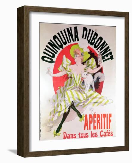 Poster Advertising "Quinquina Dubonnet" Aperitif, 1895-Jules Chéret-Framed Giclee Print