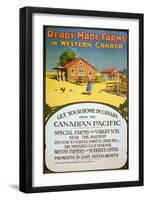 Poster Advertising Ready Made Farms in Western Canada, c.1900-null-Framed Giclee Print