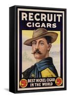 Poster Advertising Recruit Cigars, C.1899 (Colour Litho)-American-Framed Stretched Canvas