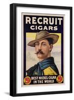 Poster Advertising Recruit Cigars, C.1899 (Colour Litho)-American-Framed Giclee Print