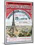 Poster Advertising Reduced Price Train Tickets to the Exposition Universelle of 1889-null-Mounted Giclee Print