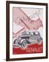 Poster Advertising Renault Cars, 1934-null-Framed Giclee Print