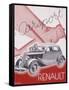 Poster Advertising Renault Cars, 1934-null-Framed Stretched Canvas