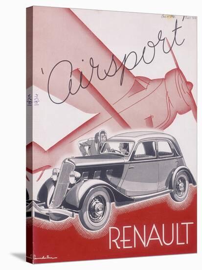 Poster Advertising Renault Cars, 1934-null-Stretched Canvas
