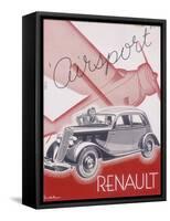 Poster Advertising Renault Cars, 1934-null-Framed Stretched Canvas