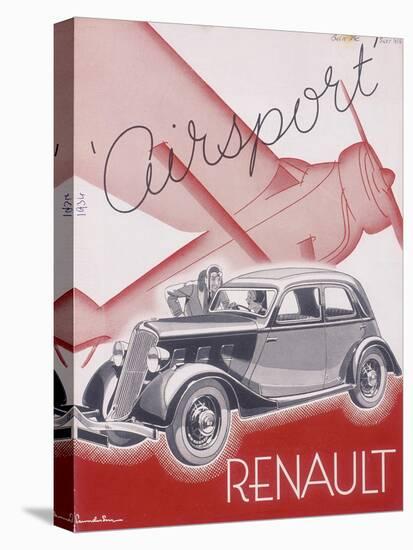 Poster Advertising Renault Cars, 1934-null-Stretched Canvas