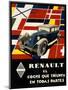 Poster Advertising Renault Motorcars, 1930S-null-Mounted Giclee Print