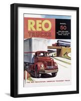 Poster Advertising Reo Trucks, 1958-null-Framed Giclee Print