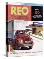 Poster Advertising Reo Trucks, 1958-null-Stretched Canvas