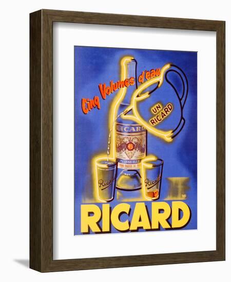 Poster Advertising 'Ricard', C.1938-null-Framed Giclee Print