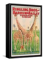 Poster Advertising Ringling Bros and Barnum and Bailey Combined Circus, C.1928-null-Framed Stretched Canvas
