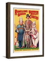 Poster Advertising 'Ringling Brothers and Barnum and Bailey Combined Circus', C.1938-null-Framed Giclee Print