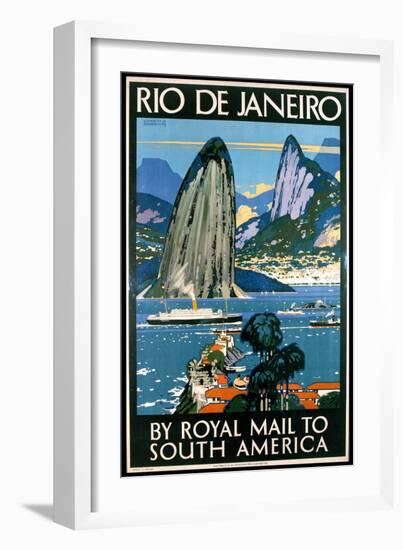 Poster Advertising Rio De Janeiro-Kenneth Shoesmith-Framed Giclee Print