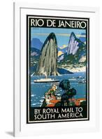 Poster Advertising Rio De Janeiro-Kenneth Shoesmith-Framed Giclee Print