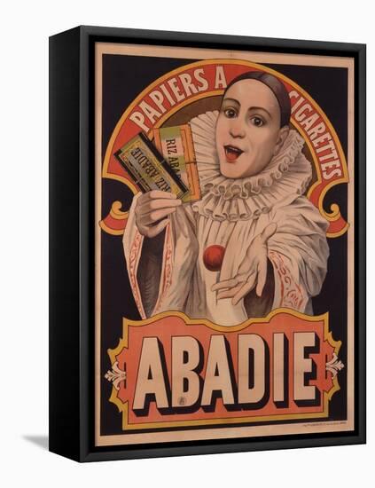 Poster Advertising Riz Abadie Cigarette Papers, Paris, C.1900-null-Framed Stretched Canvas