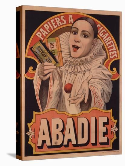 Poster Advertising Riz Abadie Cigarette Papers, Paris, C.1900-null-Stretched Canvas