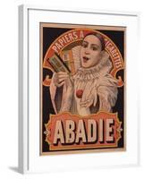 Poster Advertising Riz Abadie Cigarette Papers, Paris, C.1900-null-Framed Giclee Print