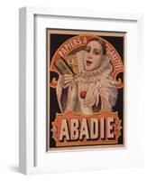 Poster Advertising Riz Abadie Cigarette Papers, Paris, C.1900-null-Framed Giclee Print