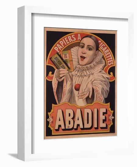 Poster Advertising Riz Abadie Cigarette Papers, Paris, C.1900-null-Framed Giclee Print