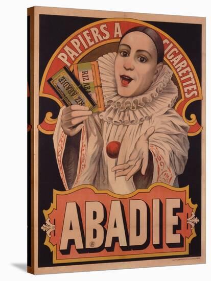 Poster Advertising Riz Abadie Cigarette Papers, Paris, C.1900-null-Stretched Canvas