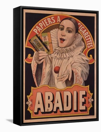 Poster Advertising Riz Abadie Cigarette Papers, Paris, C.1900-null-Framed Stretched Canvas