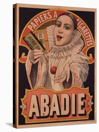 Poster Advertising Riz Abadie Cigarette Papers, Paris, C.1900-null-Stretched Canvas