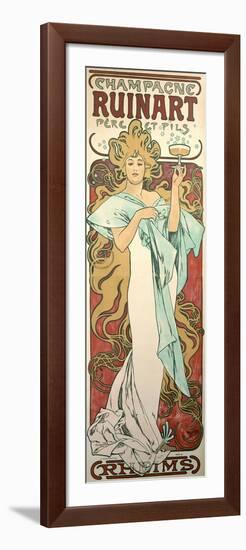 Poster Advertising 'Ruinart' Champagne, 1896-Alphonse Mucha-Framed Premium Giclee Print