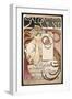 Poster Advertising Salon Des Cent Exhibition by Alphonse Mucha, 1897-null-Framed Giclee Print