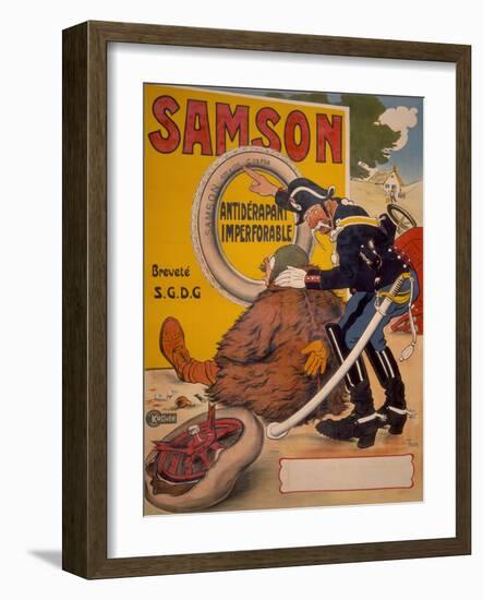 Poster Advertising Samson Tyres, 1905-Thor-Framed Giclee Print