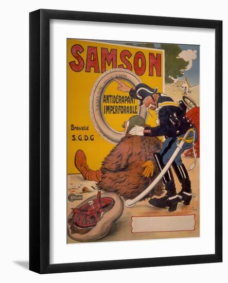 Poster Advertising Samson Tyres, 1905-Thor-Framed Giclee Print