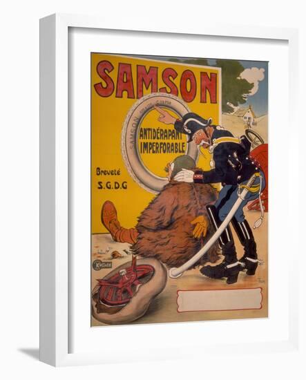 Poster Advertising Samson Tyres, 1905-Thor-Framed Giclee Print