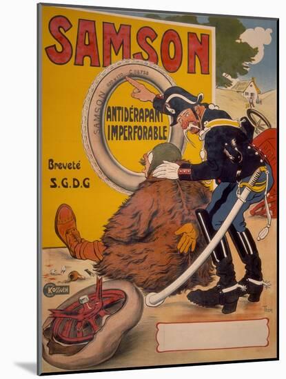 Poster Advertising Samson Tyres, 1905-Thor-Mounted Giclee Print