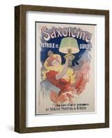 Poster Advertising 'saxoleine', Safety Lamp Oil, 1901-Jules Chéret-Framed Giclee Print