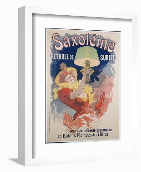 Poster Advertising 'saxoleine', Safety Lamp Oil, 1901-Jules Chéret-Framed Giclee Print