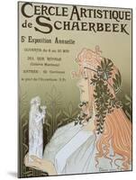 Poster Advertising Schaerbeek's Artistic Circle, Fifth Annual Exhibition, Galerie Manteau, 1897-Privat Livemont-Mounted Giclee Print