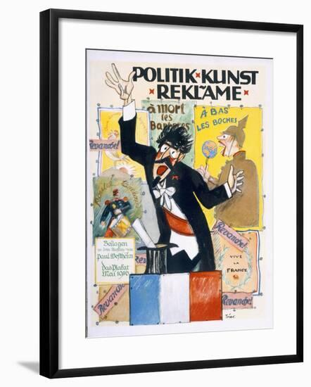 Poster Advertising Secondhand Political Art, 1915/16-null-Framed Giclee Print