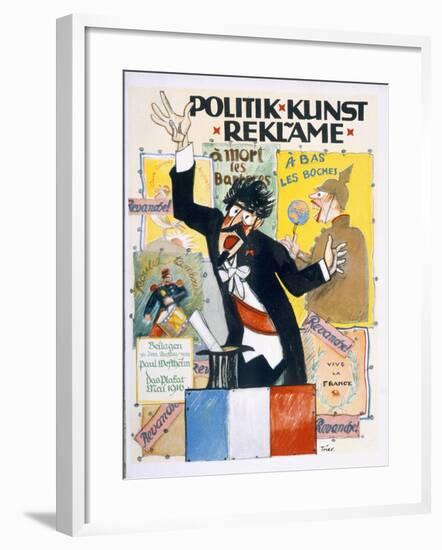 Poster Advertising Secondhand Political Art, 1915/16-null-Framed Giclee Print