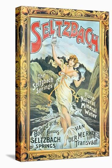 Poster Advertising 'Seltzbach' Pure Natural Mineral Water from the Seltzbach Springs-English-Stretched Canvas