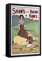 Poster Advertising Shaw's Bacon and Hams-null-Framed Stretched Canvas