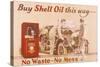 Poster Advertising Shell Oil, C1920s-null-Stretched Canvas