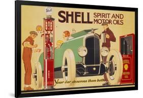 Poster Advertising Shell Spirit and Motor Oils-René Vincent-Framed Giclee Print