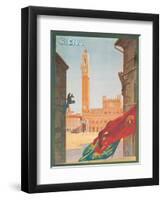 Poster Advertising Siena, 1925-null-Framed Premium Giclee Print