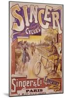 Poster Advertising Singer Bicycles, Late 19th-Early 20th Century-null-Mounted Giclee Print