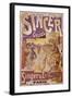 Poster Advertising Singer Bicycles, Late 19th-Early 20th Century-null-Framed Giclee Print