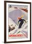 Poster Advertising Skiing Holidays in Superbagneres-Luchon, 1932-R. Sonderer-Framed Giclee Print