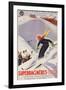 Poster Advertising Skiing Holidays in Superbagneres-Luchon, 1932-R. Sonderer-Framed Giclee Print