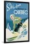 Poster Advertising Skiing Holidays in the Province of Quebec, c.1938-null-Framed Giclee Print